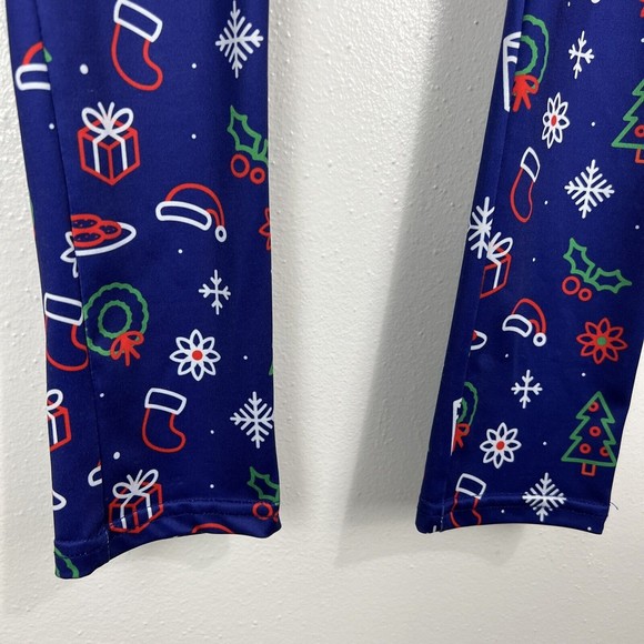 Tipsy Elves Leggings Women Extra Large Neon Holiday Christmas All Over Print - Picture 6 of 11